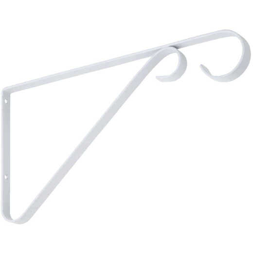 National 9 In. White Steel Hanging Plant Bracket