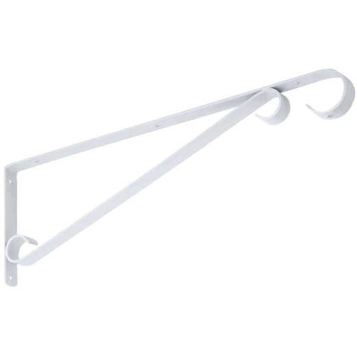 National 15 In. White Steel Hanging Plant Bracket